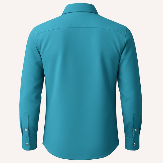 Cyan Color Full Sleeve Formal Shirt – Cotton