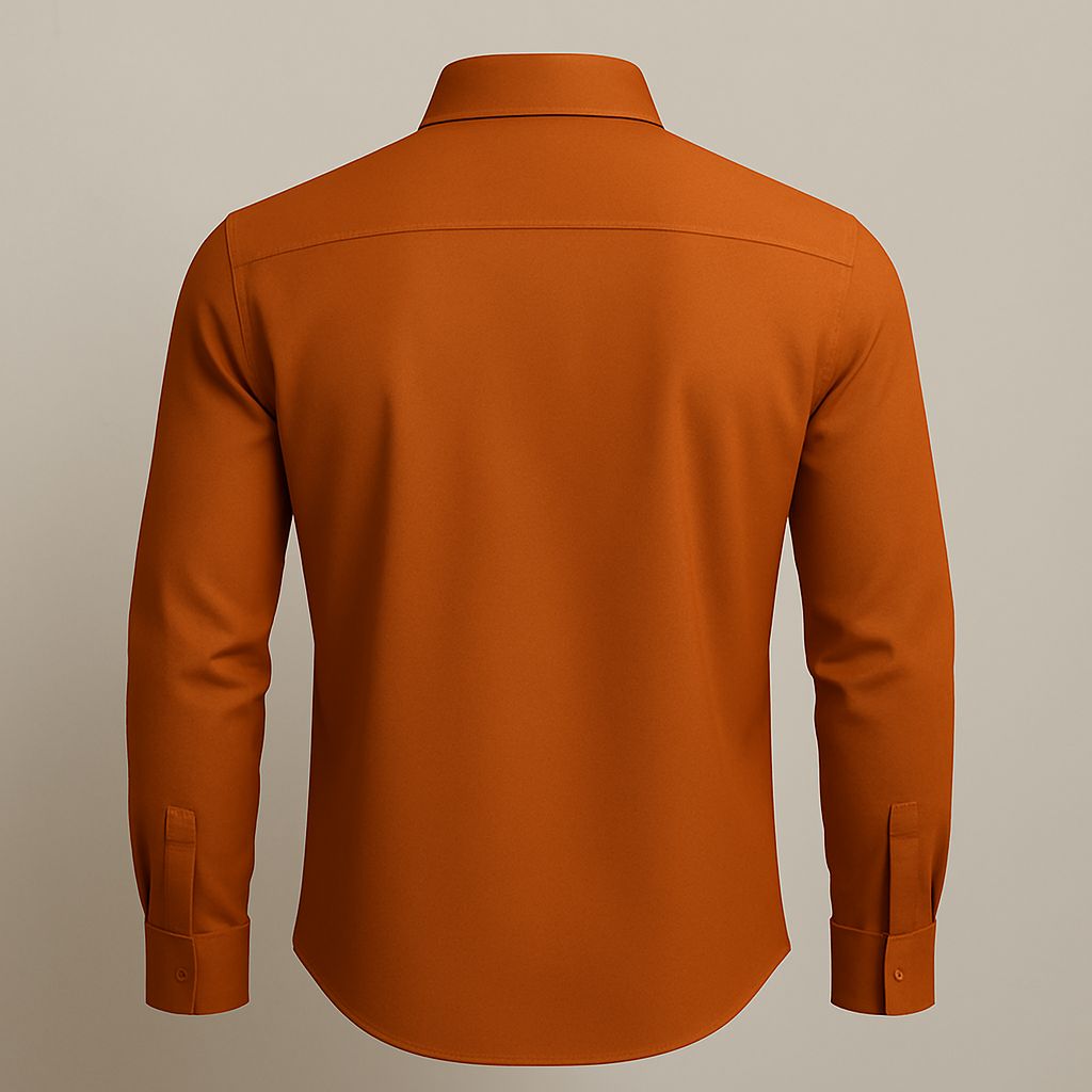 Orange Color Full Sleeve Formal Shirt – Cotton