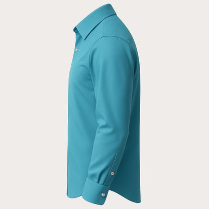 Cyan Color Full Sleeve Formal Shirt – Cotton
