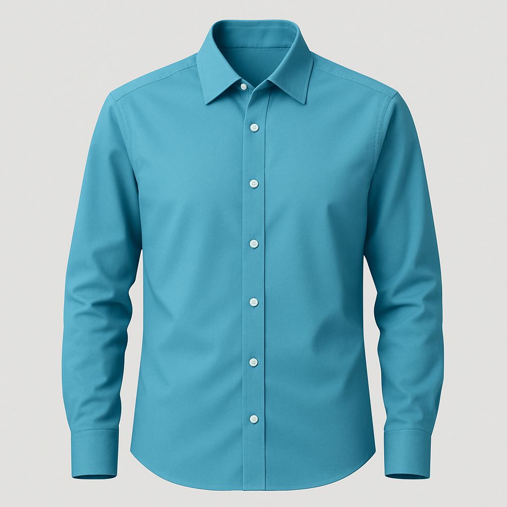 Cyan Color Full Sleeve Formal Shirt – Cotton