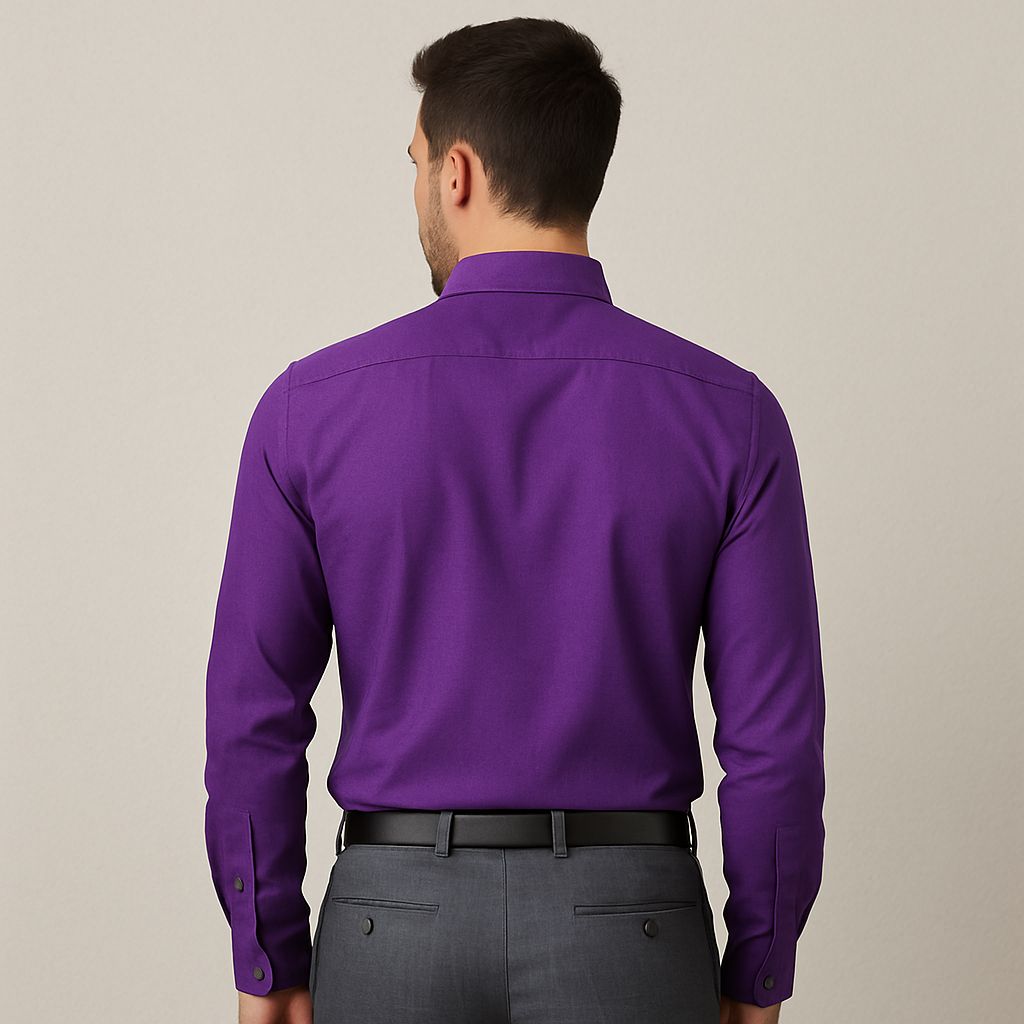 Purple Color Shirt  Men's Classic Fit   – Full Sleeve Premium Cotton  - Purple Color