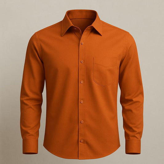 Orange Color Full Sleeve Formal Shirt – Cotton